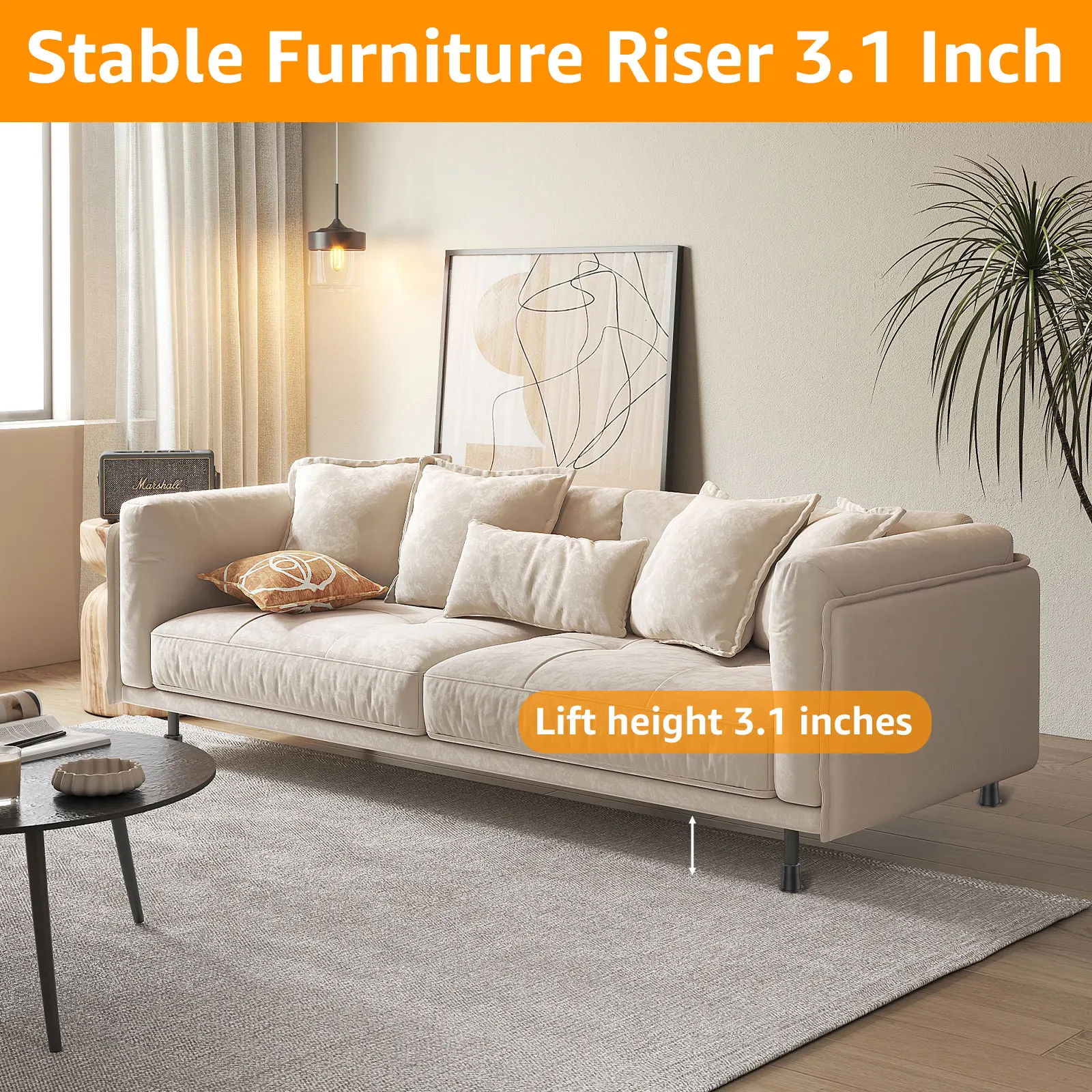 Adjustable Bed Riser Heavy Duty Furniture Lifts Non Slip