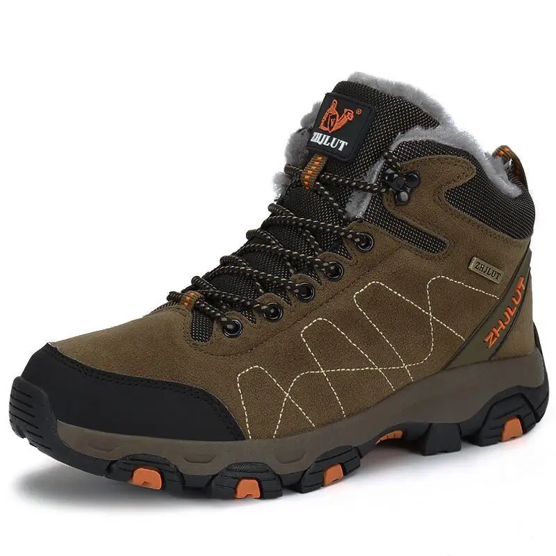 

Unisex Hunting Boots Winter Plush Thermal Men Boots Big Size 36-47 Women Forest Hunting Boots Climbing Anti Slip Hike Shoes