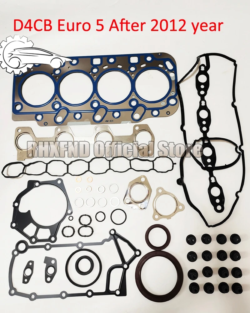 Engine Rebuilding Kits D4CB Gasket Set 20910-4AB01 20910-4AU02 for Hyundai H1 H200 Starex P orter also for Kia Sorento 2.5TCI
