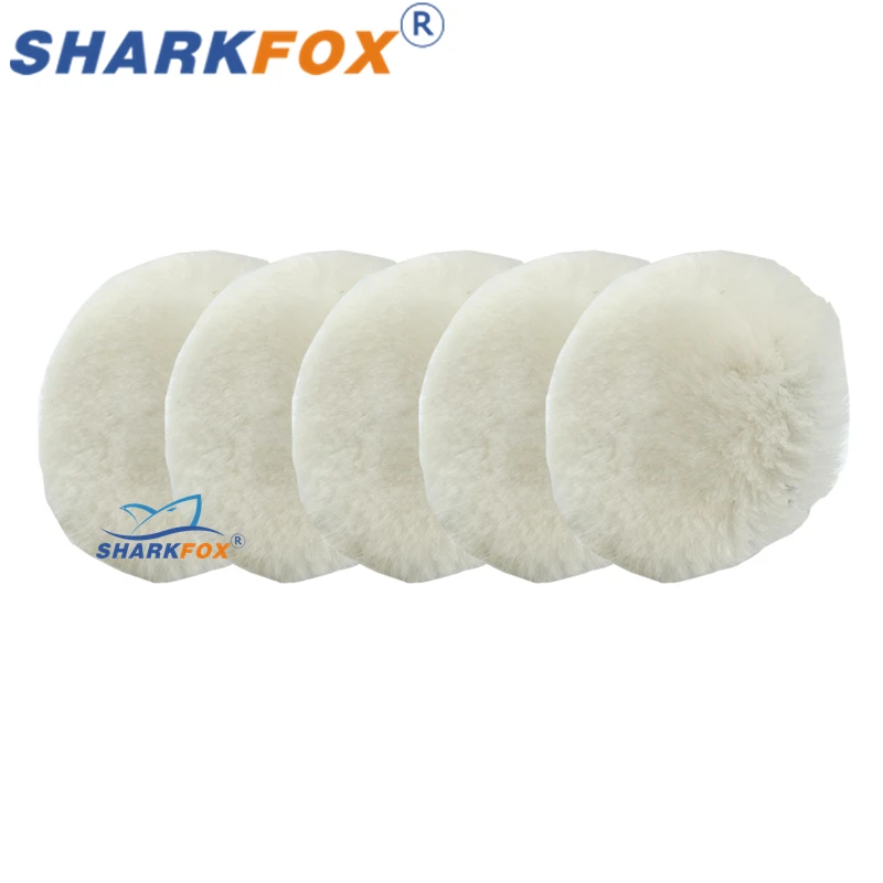 Sharkfox 5/6 인치 연마 버핑 패드 독일 스폰지 폴리 셔 버퍼 패드 자동차 액세서리 뷰티 왁싱 연마 패드