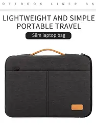 Premium Shockproof Laptop Sleeve for Business Travel - Fits 14 to 15.6 Inch Notebooks (Dark grey)