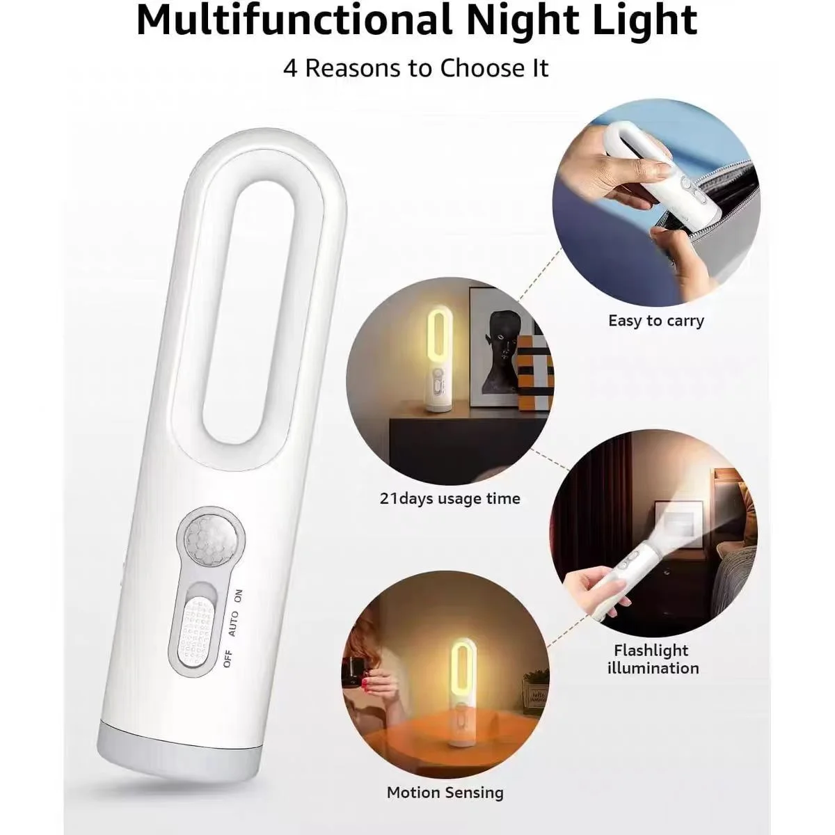 Intelligent Human Body Sensing Night Light for Home and Outdoor