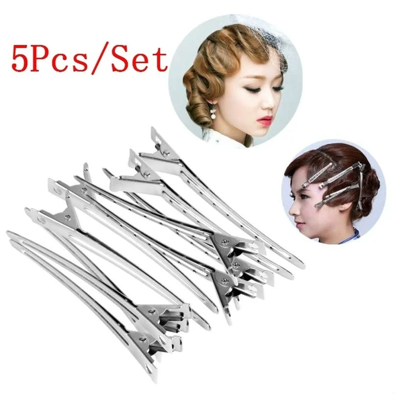 5PcssetHairdressingStylingClipHandleSalonInvisibleDuckHair