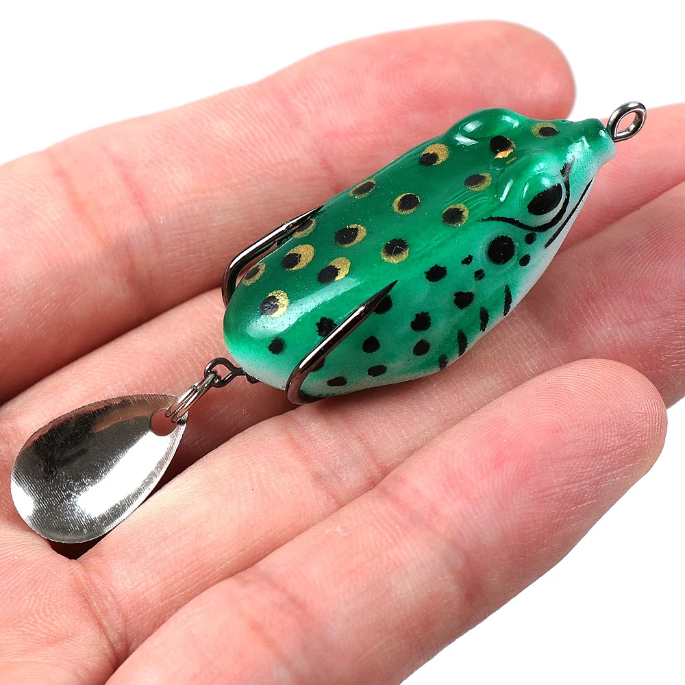 Soft frog fishing lure 4cm/6g double hooks top water ray frog artificial bait