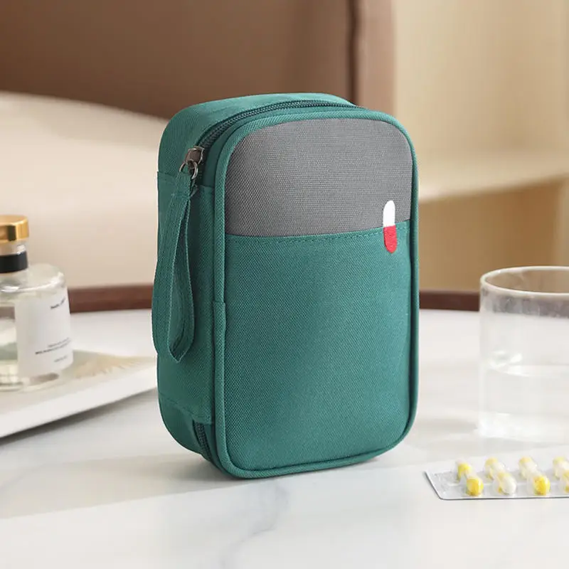 Kit de emergencia médica para el hogar Caja de almacenamiento para el hogar Botiquín de medicamentos Organizador de bolsas de almacenamiento de salud en capas multifuncional