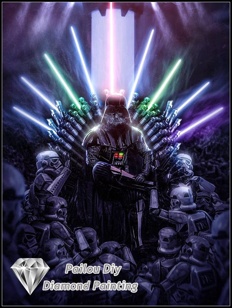 Kit Diamond Painting 5D Awesocrafts – Star Wars Darth Vader, Attività Anti-Stress Per Adulti E Bambini - 4