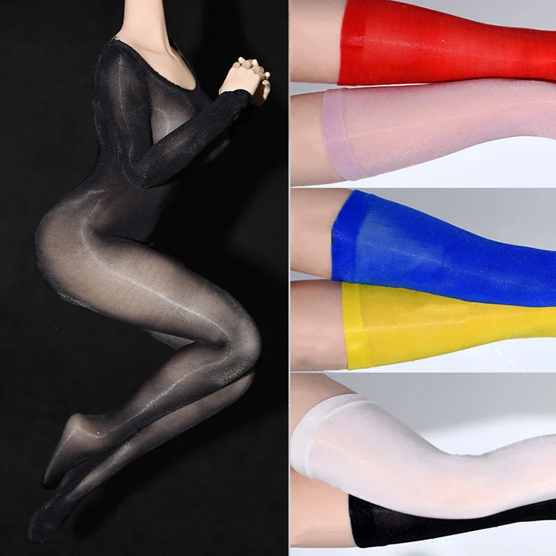 

1/6 Female Soldier Sexiest Tights Over-knee Socks Ultra Thin Stockings Pantyhose Bodysuit Model Fit 12'' TBL Action Figures Body