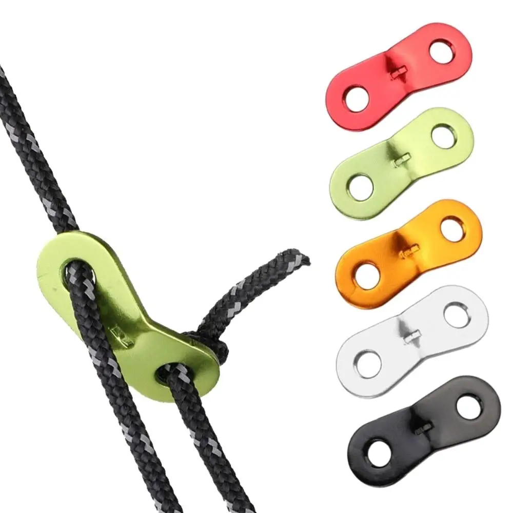 10 Pcs Aluminum Alloy Tent Rope Tensioners Camping Cord Lock Buckles