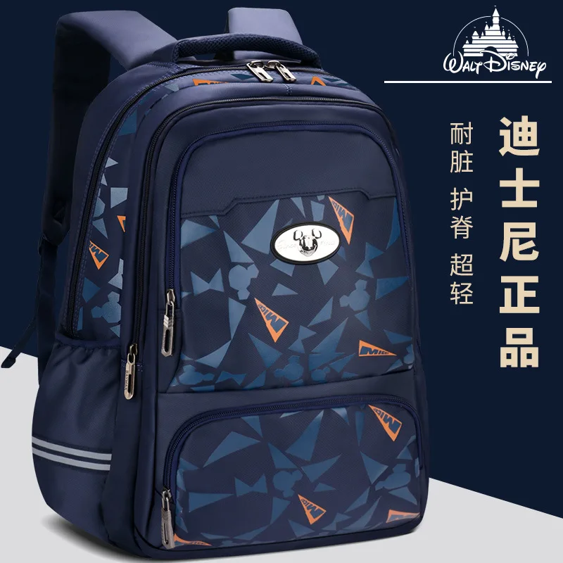 Disney Mickey School Bags For Boys Grade 3-Middle Primary Student Shoulder Orthopedic Backpack Large Capacity Kids Gifts Mochila