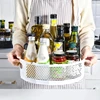 1pc360 ° rotating plastic storage rack bathroom bathroom storage rack kitchen food oil seasoning bottle storage rack fruit tray 2