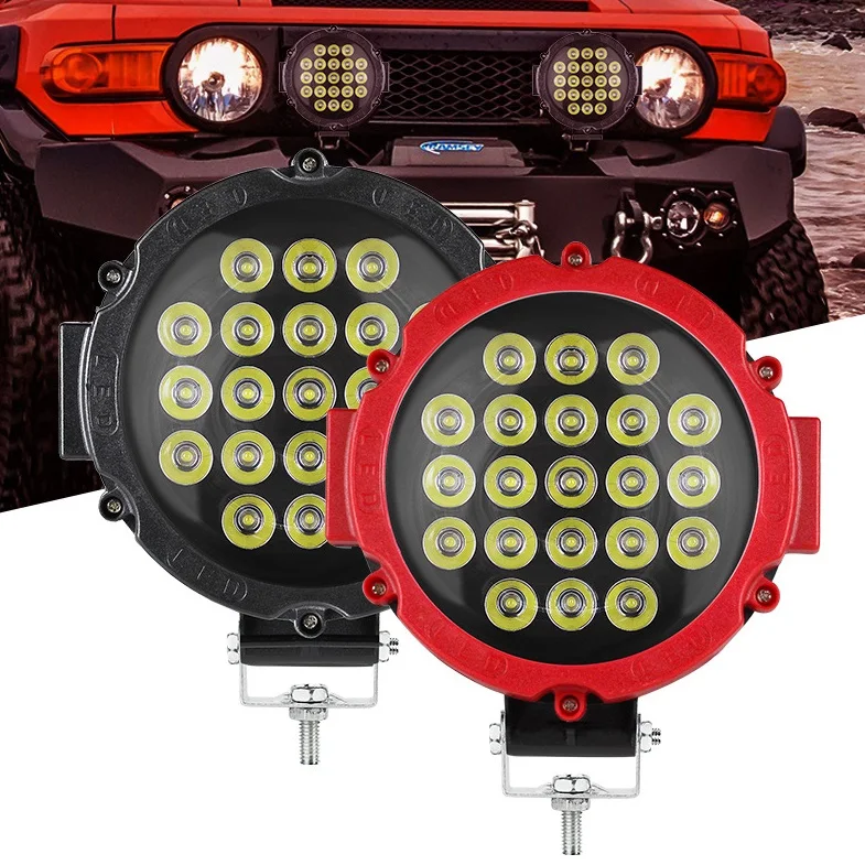 7inch Auto Work Light Flood Fog Led Light Round LED Offroad LED Bar Spot Lamp12V
