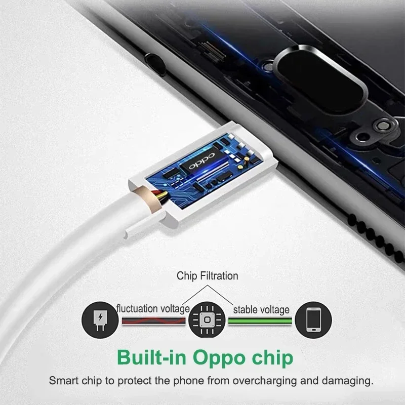 Original OPPO Usb C Cable Super vooc 80W 65W Fast Charge OPPO Find