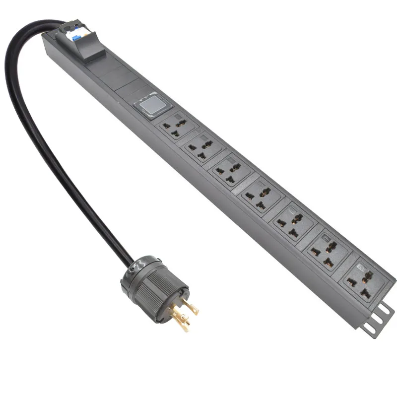 

PDU Power Strip 16A Audio Noise AC Power Filter Power Conditioner Power Purifier Surge Protection 7 Universal Outlets ammeter