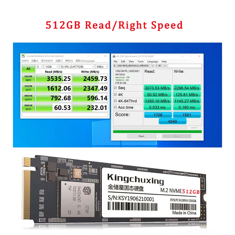 Kingchuxing 3500MB/S High Speed SSD Nvme M2 Hard Drive SSD 1TB M2