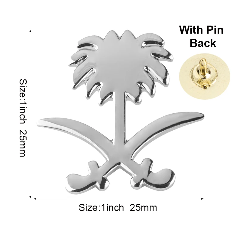 10Pcs a Lot Green Palm Tree Lapel Pin Flag badge Brooch Pins