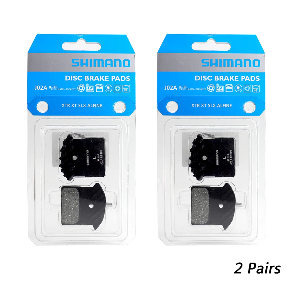 2 Paar J02A Scheibenbremsbeläge Mit Kühlrippe – Harz, Für Shimano XTR, DEORE, SLX Und Andere