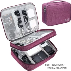 Compact Waterproof Storage Pouch for Digital Accessories and Cables (Purple)