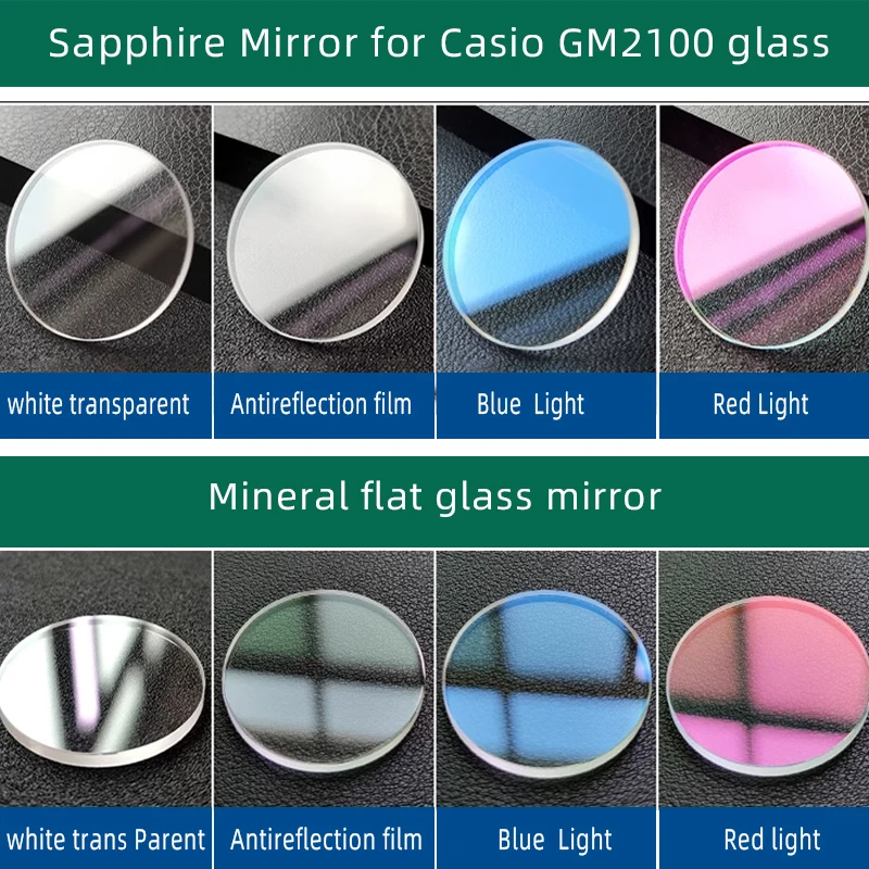 Ga2100 Glass Mirror Blue Light Gals Per Casioak Ga-2100 Ga-B2100 Ga2100 Gab2100 Zaffiro Resistente All'Usura/Lente In Vetro Minerale