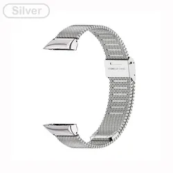 Premium Watch Strap - Metal Watchband Belt & Smart Accessories for Huawei band 6 Pro (Silver Band)