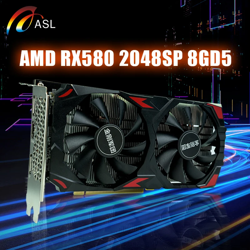 Scheda Video Asl Rx 580 8G Schede Grafiche Gddr5 8G Scheda Video Da Gioco Con Memoria A 256 Bit Computer Gpu Gt 710 Gt740 Scheda Video Nvidia