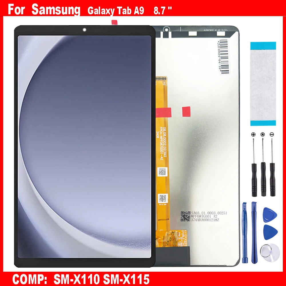 LCD Display Touch Screen Digitizer Glass Assembly Repair Parts Samsung Galaxy Tab A9 8.7" SM-X110 SM-X115 X110 X115