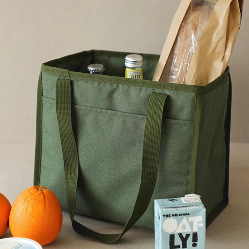 OL 여성용 점심 가방, 보온 보냉 도시락 가방, 토트 쿨러 핸드백, 방수 도시..