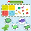 Dough Play Tool for Kids Cartoon Dinosaur Fruit Roller Cutter Scissor Playdough Accessories Plasticine Mould Early Education Toy 2