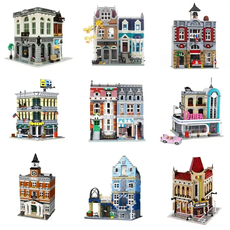 Urban Building Building Blocks Classic Street View 10260 10232 10224 10218 10190 10197 1021110270 10251 block toy gifts