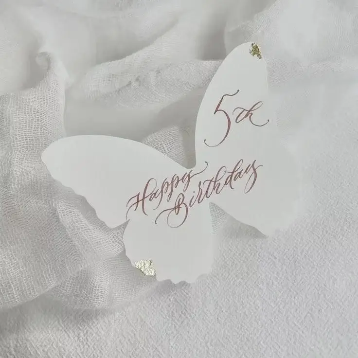 Butterfly Name Card Place Wedding Invitation Party Dinner Menu Table Decor Supplies Personalized Text Design Print RSVP