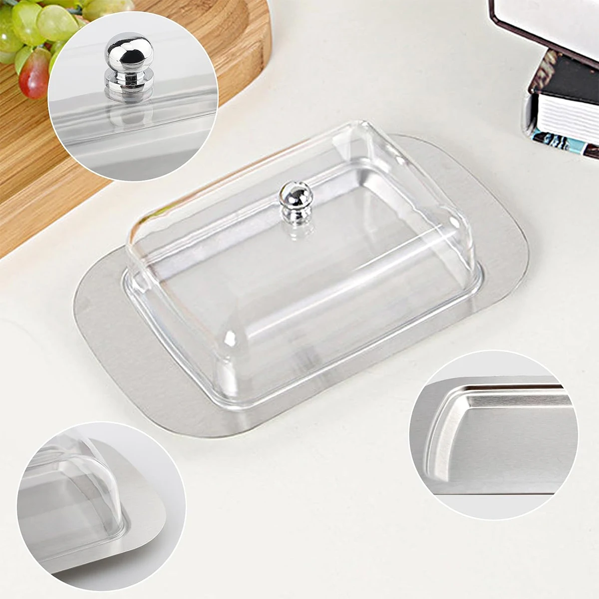 Butter Box Bpa Free Butter Dish Stainless Steel Dishes Bpa-free Storage Solutions For Home Restaurant Hotel For Serving