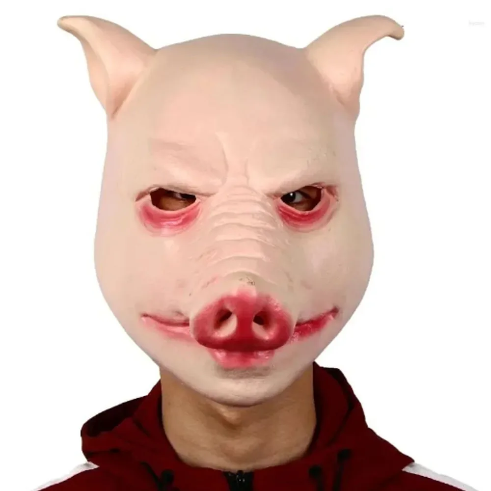 

Halloween Pig Latex Mask, Horror Pig Helmet, Cosplay Animal Costume, Funny Props,Carnival Party,