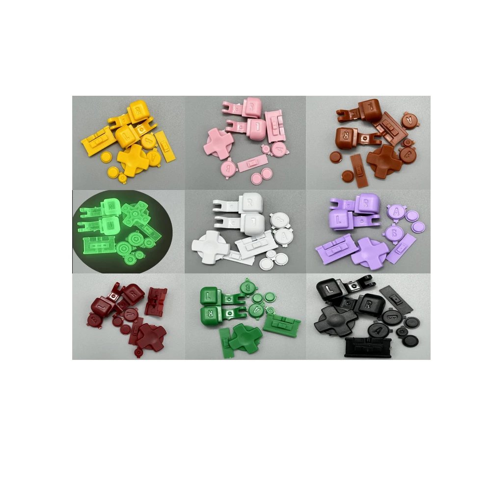 

10 комплектов, детали для GBA SP Keys for Gameboy Advance SP Housing Shell L R A B D pad cross button