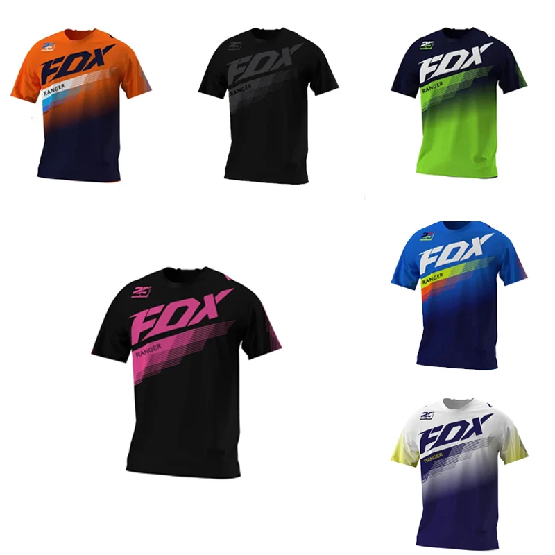 

2024 Fox Ranger Men's T-shirt, Mountain Bike Sports Suit, Off road Vehicle, DH, Bike, Motorcycle Off road jersey, Beer jersey
