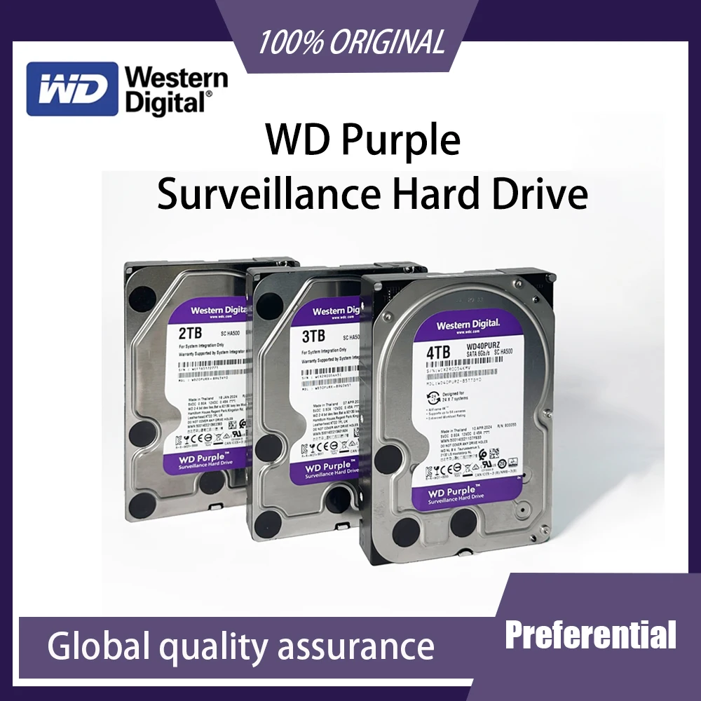 WesternDigitalWDPurple1TB2TB3TB4TBMonitoringgradeMechanicalHardDriveSATA64MBCMRVerticalSecurityStorage3.5inch-AliExpress7