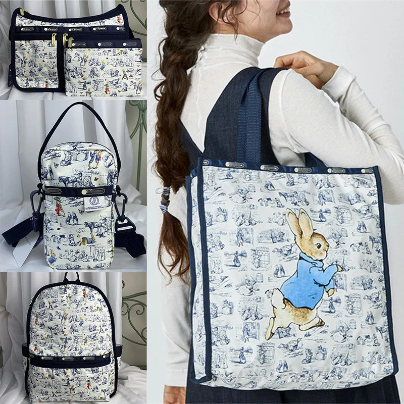 

lesportsac Cartoon Peter Rabbit Shoulder Bag Backpack Travelling Bag Coin Purse French High-Quality Holiday Birthday Gifts