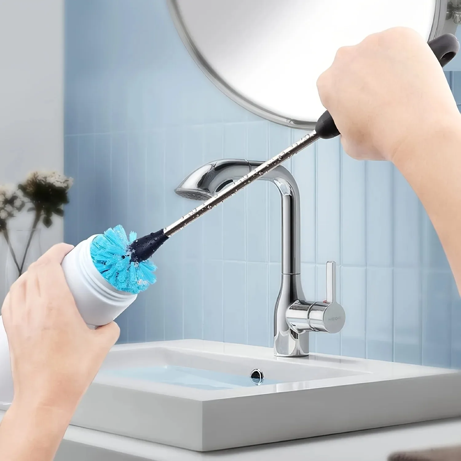 3-in-1 Stainless Steel Water Bottle Brush Set Long Handle Water Bottles Cleaner Kitchen Scrubbing Tools