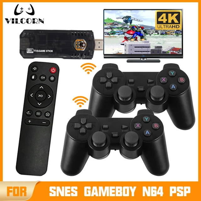 Retro Console 4K 20000 Games HD output Video Games Consola Juegos Game Stick  X2 Wireless Gamepad - AliExpress