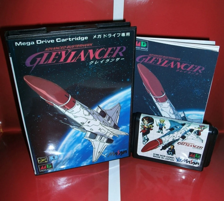 

Улучшенная игровая карта Busterhawk Gley Lancer с руководством и руководством для 16-битной Sega Megadrive Genesis System