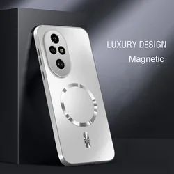 Magsafe AG Matte Hard Magnetic Shockproof Slim Case with Silky Skin Cover for Honor 50 (Sliver)