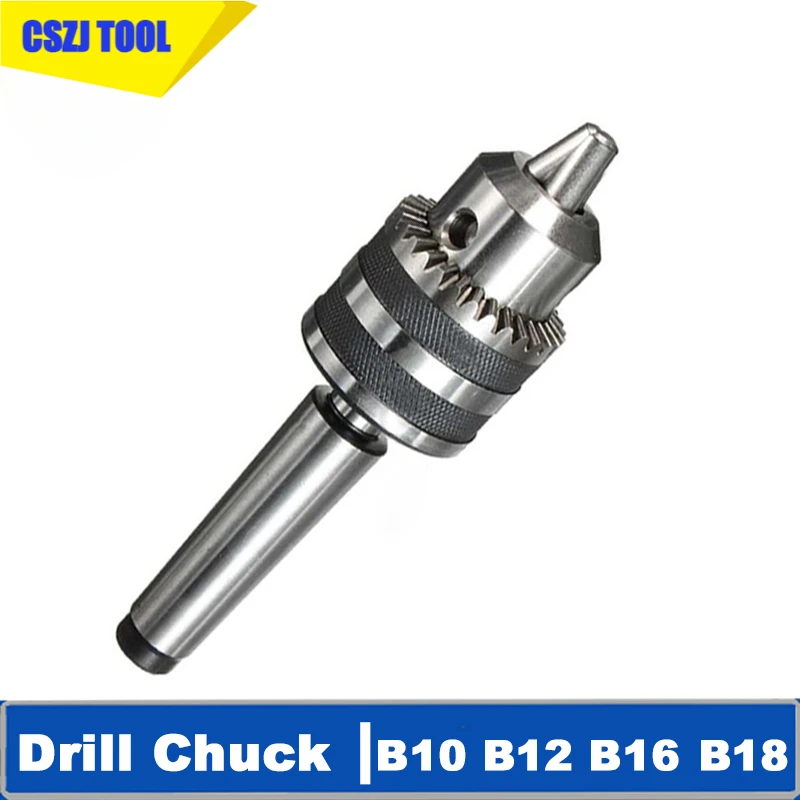 

B10 B12 B16 B18 0.6-6mm 1.5-10mm MT1 MT2 MT3 MT4 Morse Connecting Rod Drill Chuck CNC Drilling Machine Wood Sleeve Drill Chuck