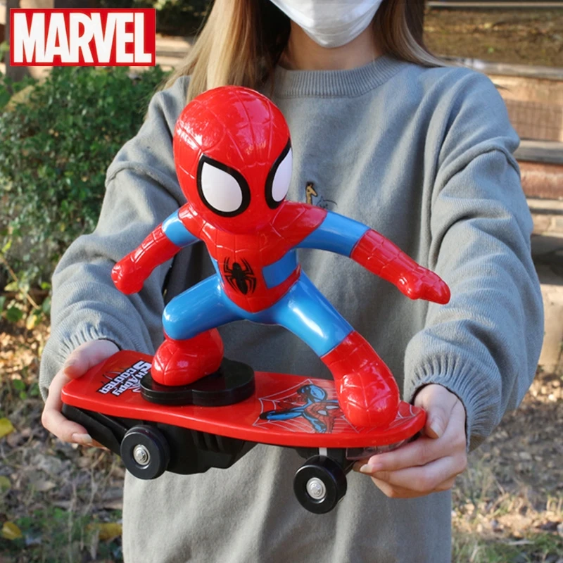 

Marvel Spiderman Automatic Flip Rotation Skateboard Acousto-optic Car Ultraman Electric Music Toy Stunt Scooters Gifts For Kids