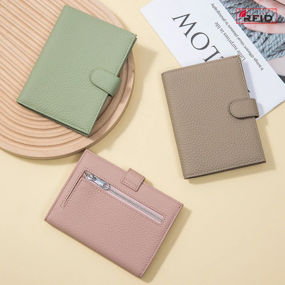 Passport Holder Cover Case Wallet Case Passport Cards Protector Genuine Leather RFID Blocking Travel Accessories Organizer Bag
