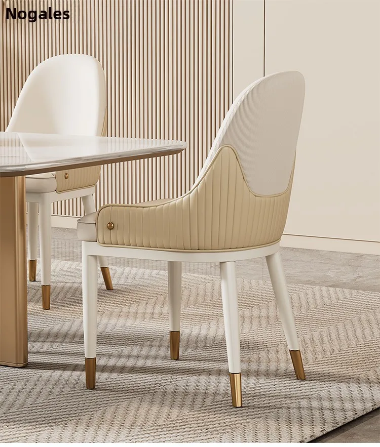 UVR Restaurant Chairs Hotel Kitchen Backrest Stool Modern Simple Dining Chair Cafe Upholstered Stool Light Luxury Furniture