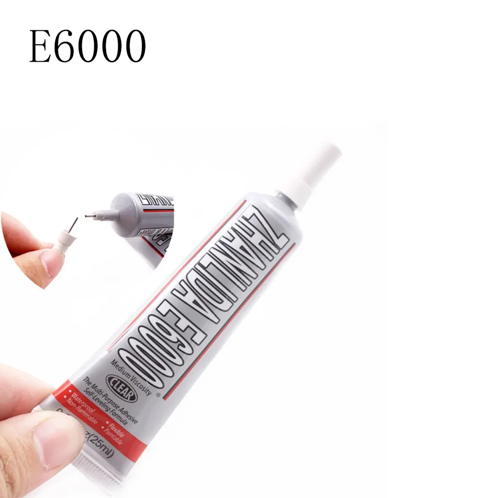 Liquid glue E6000 Glue 15ml 25ml 50ml Crystal Rhinestones Craft Needles Transparent Flexible Adhesive Strong Hotfix Jewelry DIY Tool