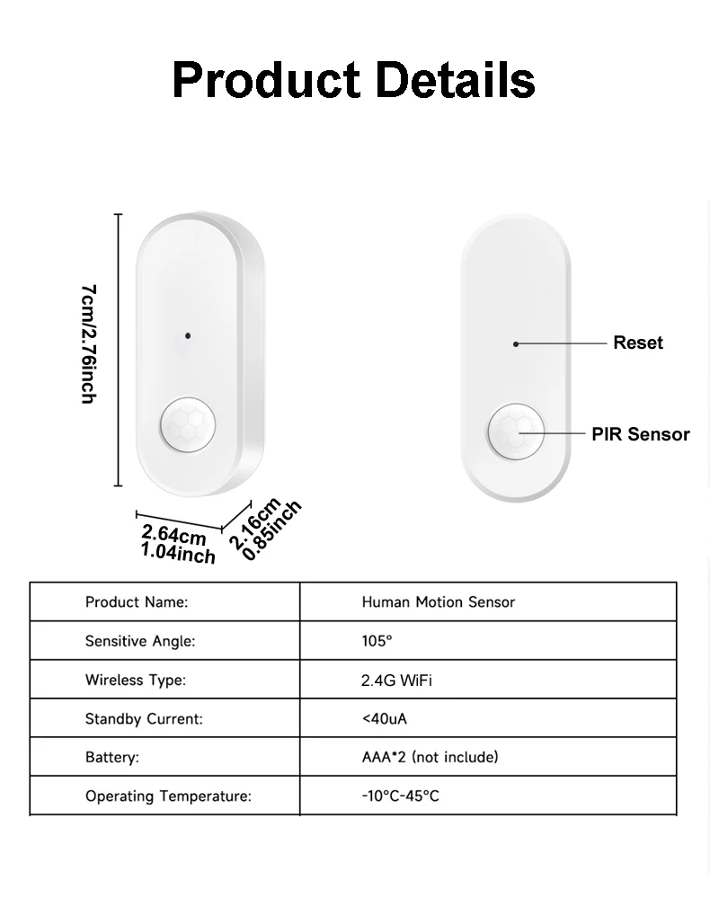 Tuya WiFi PIR Motion Sensor Smart Home Menschlichen Körper Infrarot Detektor Sicherheit Smart Leben Funktioniert Mit Alexa Google Hause – Detail 13