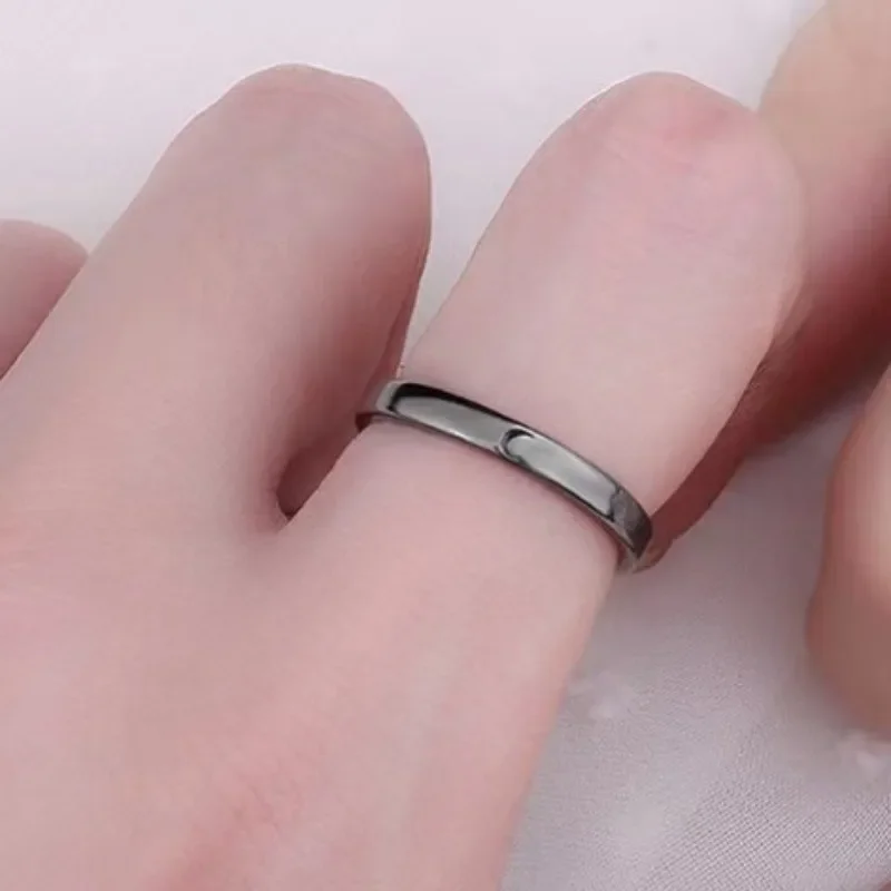 Classic Sun Moon Opening Couple Ring For Women Men New Trendy Charm Black Star Ring Jewelry Wedding Anniversary Gifts