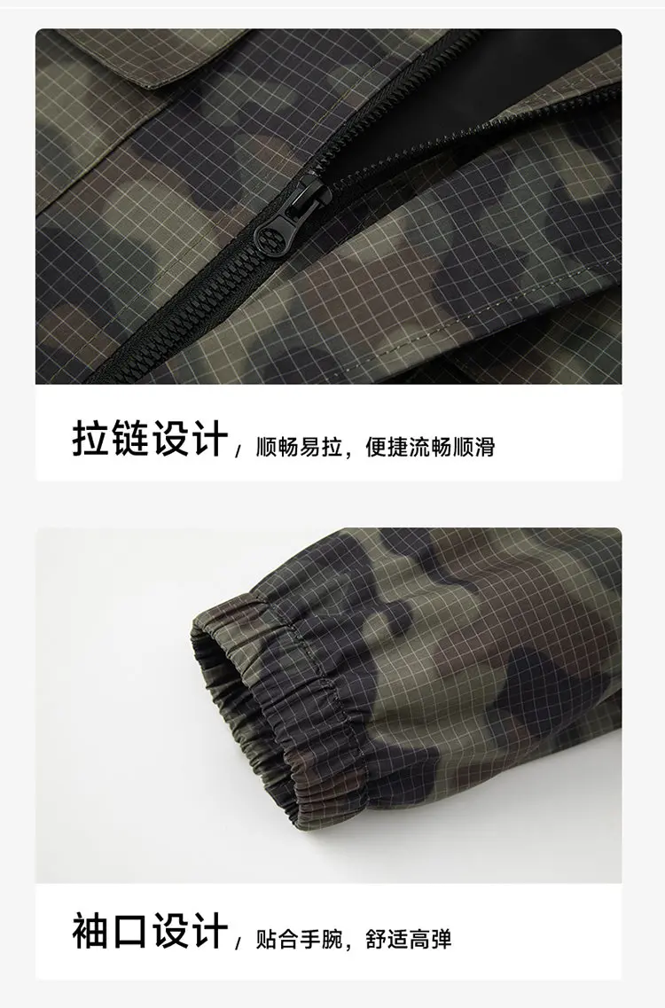 Hochwertige neue Camouflage-Jacke für den Frühling, einfach und vielseitig, trendig, für Damen und Herren, gleicher Stil für beide Geschlechter. – Detail 7