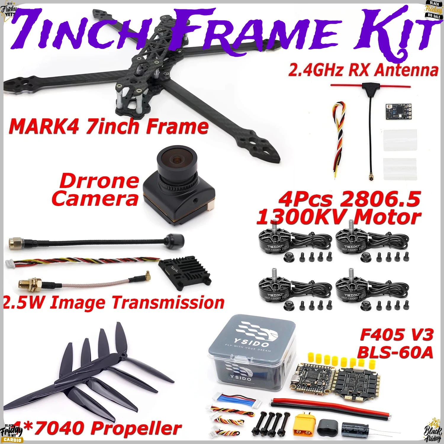 โดรน RC 7 นิ้ว บิน FPV พร้อมชุดควบคุม