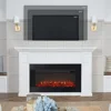 75” Electric Fireplace,with Mantel, Replaceable Fireplaces Insert Heater, Realistic Log and Flame Effect, Electric Fireplace 5