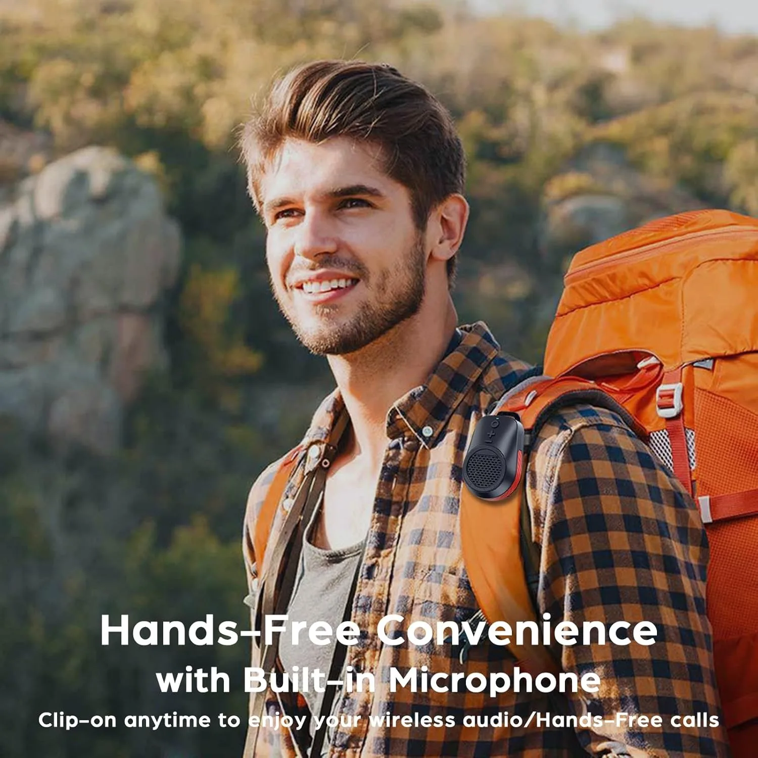 Mini Wearable Bluetooth Speaker IPX5 Waterproof Shocking Bass Soundbar Music Box Handsfree Call MP3 Player Magnetic Backclip